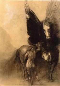 Pegasus And Bellerophon Artwork by Odilon Redon