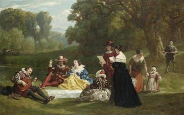 Summer Song: To Tinkling Lute ... Artwork by Frederick Goodall