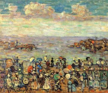 Beach at St. Malo Artwork by Maurice Prendergast