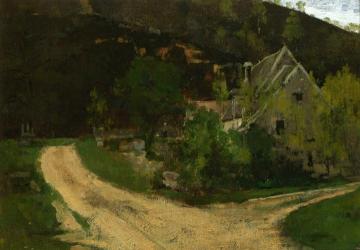 French Village Artwork by Theodore Robinson
