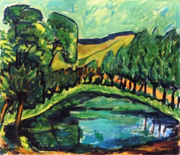 At the Pond Artwork by Erich Heckel