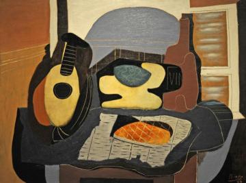 Still Life with Mandolin and Galette Artwork by Pablo Picasso