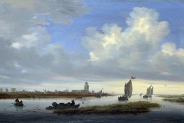 A View of Deventer Seen from the North-West Artwork by Salomon van Ruysdael
