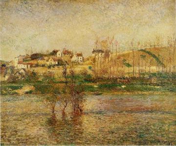 Flood in Pontoise Artwork by Camille Pissarro