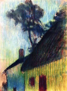 Village Corner Artwork by Edgar Degas
