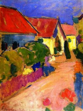 Murnau - Red Roofs Artwork by Alexej Jawlensky