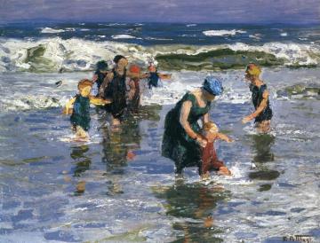 In the Surf Artwork by Edward Potthast
