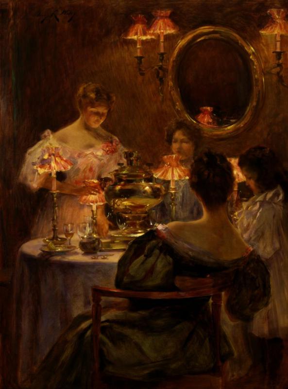 Russian Tea, 1896 Artwork by Irving R. Wiles