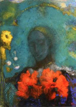 Homage to Gauguin Artwork by Odilon Redon