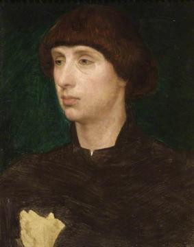 Portrait of a Young Man (after Rogier van der Weyden) Artwork by Anthony Frederick Sandys