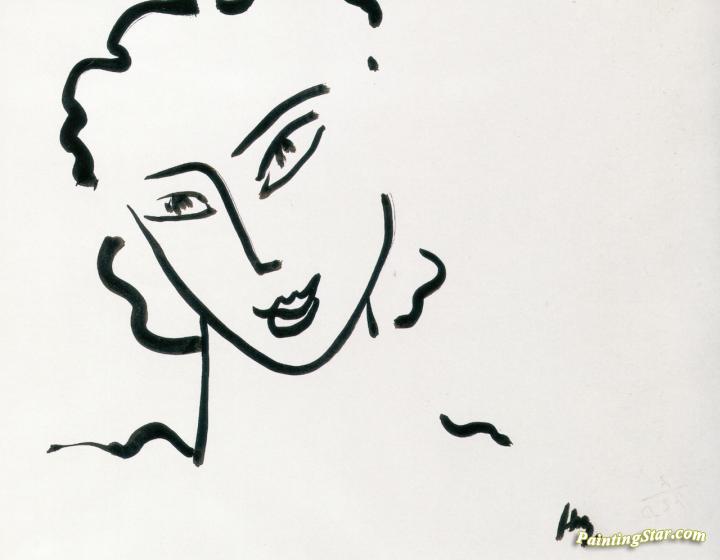 Woman's Head Artwork by Henri Matisse