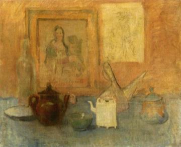 Still Life with Table Artwork by Pablo Picasso