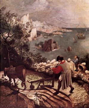Landscape with the Fall of Icarus (detail) Artwork by Pieter Bruegel the Elder