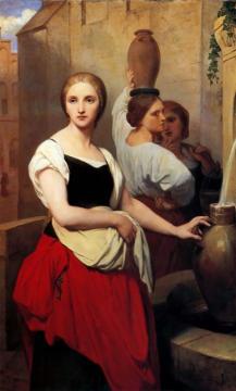 Margaret At The Fountain Artwork by Ary Scheffer