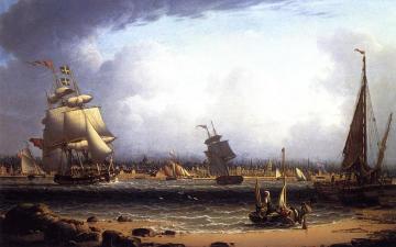 Liverpool from Wallasey Foreshore Artwork by Robert Salmon