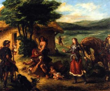 Erminia And The Shepherds Artwork by Eugène Delacroix