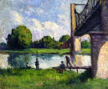 Bridge near Angers Artwork by Maximilien Luce