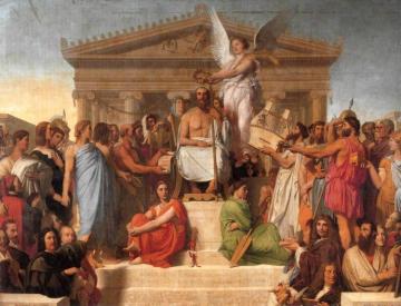 The Apotheosis of Homer Artwork by Jean Auguste Dominique Ingres