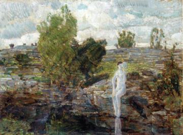 The Quarry Pool, Folly Cove, Cape Ann Artwork by Frederick Childe Hassam