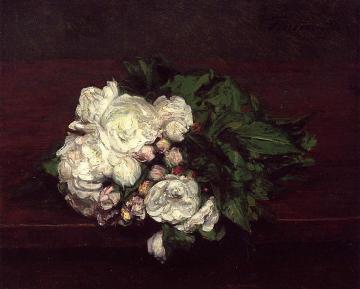 Flowers, White Roses Artwork by Henri Fantin-Latour