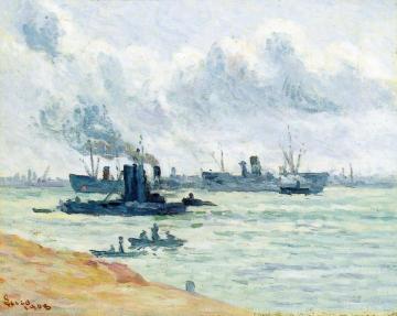 The Port of Rotterdam Artwork by Maximilien Luce