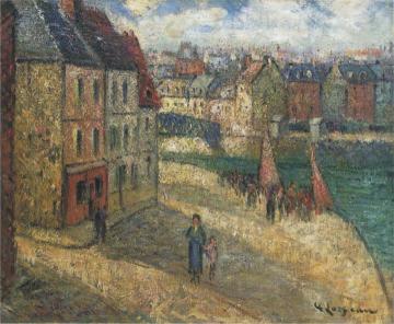 Quay at Dieppe Artwork by Gustave Loiseau
