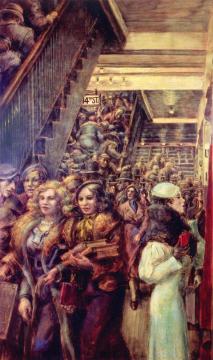 Bmt Fourteenth Street Artwork by Reginald Marsh