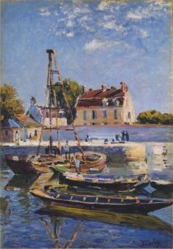Boats Artwork by Alfred Sisley