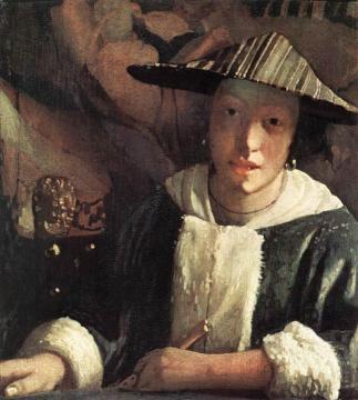 Young Girl with a Flute Artwork by Johannes Vermeer