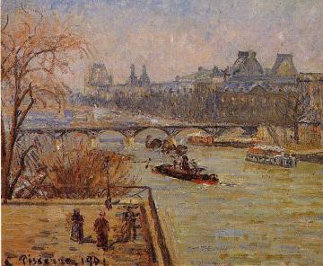 The Louvre Artwork by Camille Pissarro
