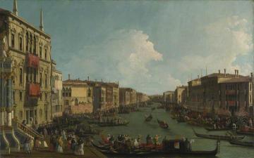 Venice: A Regatta on the Grand Canal Artwork by Giovanni Antonio Canal