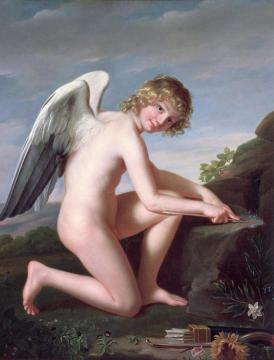 Cupid Sharpening His Arrows Artwork by Robert Lefevre