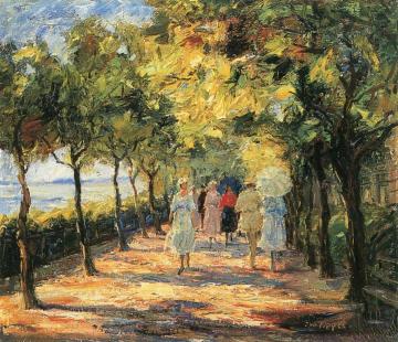 Strolling Under Trees Artwork by Otto Pippel