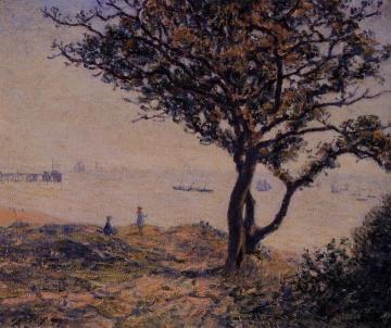 A Cardiff Shipping Lane Artwork by Alfred Sisley