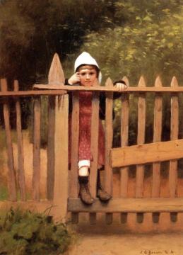 Swinging on the Gate Artwork by John George Brown