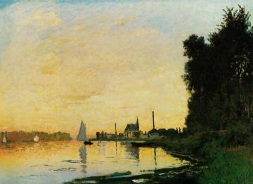 Argenteuil, Late Afternoon Artwork by Claude Oscar Monet