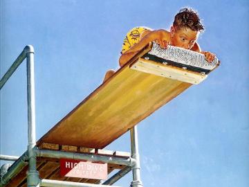 High Dive Artwork by Norman Rockwell
