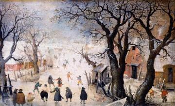 Winter Landscape Artwork by Hendrick Avercamp