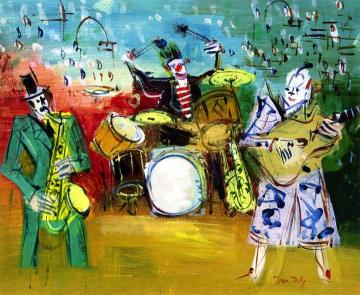 Clown Musicians Artwork by Jean Dufy