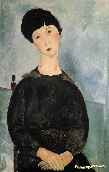 Seated Young Woman Artwork by Amedeo Modigliani