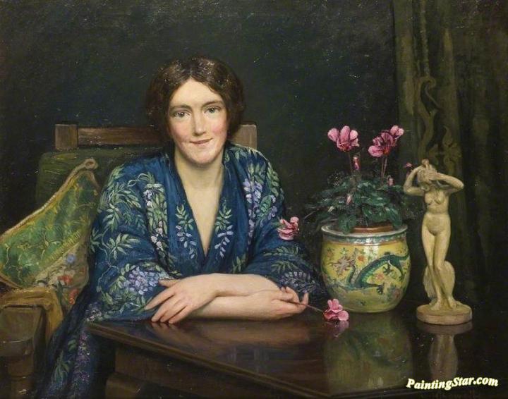 Beatrice Wix and the Dragon Bowl Artwork by Albert Ranney Chewett
