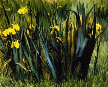Yellow Fleurs-de-lis Artwork by John Leslie Breck