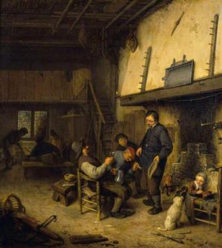 Peasants Before a Fire in an Inn Artwork by Adriaen van Ostade