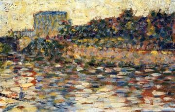 Courbevoie, Landscape with Turret Artwork by Georges Seurat