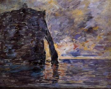 Etretat: Le Falaise d'Aval Artwork by Eugène-Louis Boudin