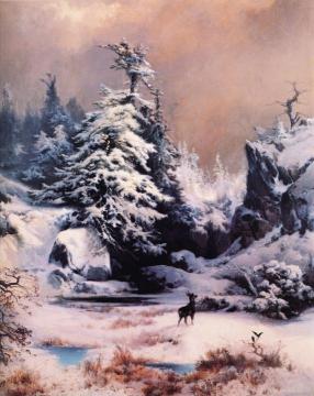 Winter in the Rockies Artwork by Thomas Moran