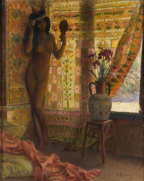 The Mirror Artwork by Georges Antoine Rochegrosse