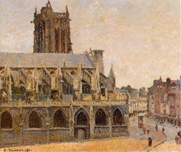 The Church of Saint-Jacques, Dieppe Artwork by Camille Pissarro