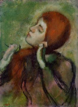 Woman Combing Her Hair Artwork by Edgar Degas
