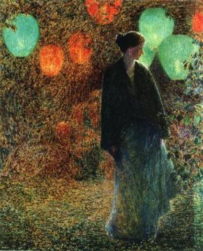 July Night Artwork by Frederick Childe Hassam